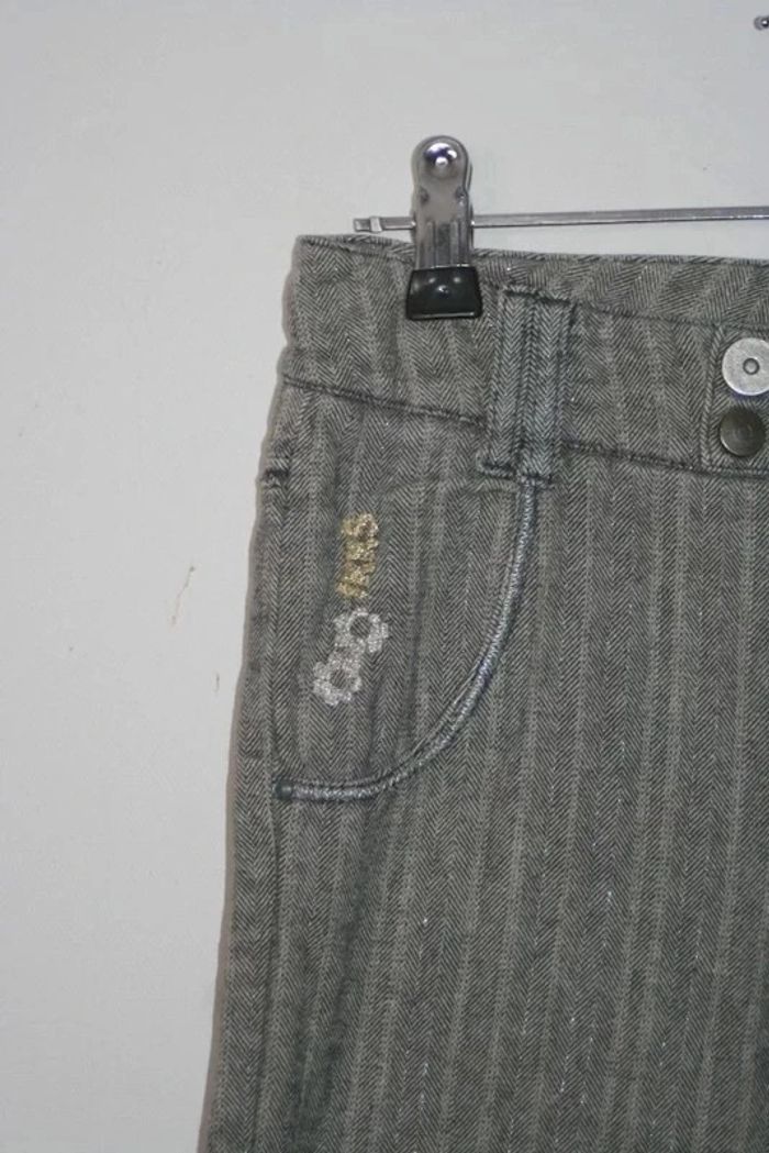 Pantacourt Hiver Ikks gris avec légers fils argentés - photo numéro 3