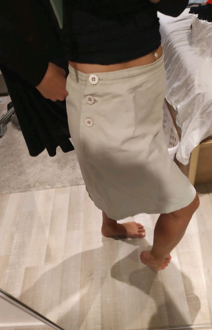 Jupe beige / blanc cassé - photo numéro 2
