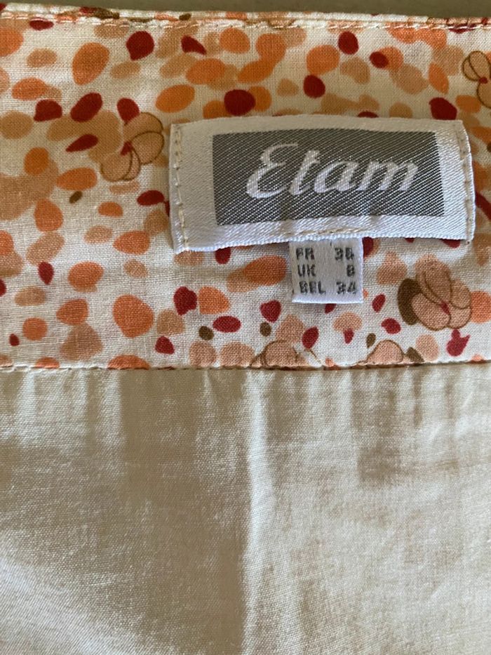 Jupe Etam à fleurs style liberty et pois taille 36 - photo numéro 9