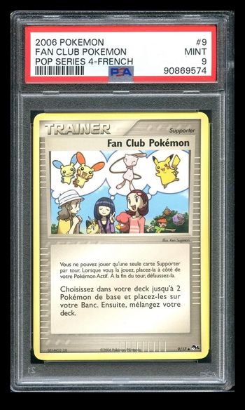 PSA 9 - 2006 Pokémon Pop Series 4 #9 Fan Club Pokémon French