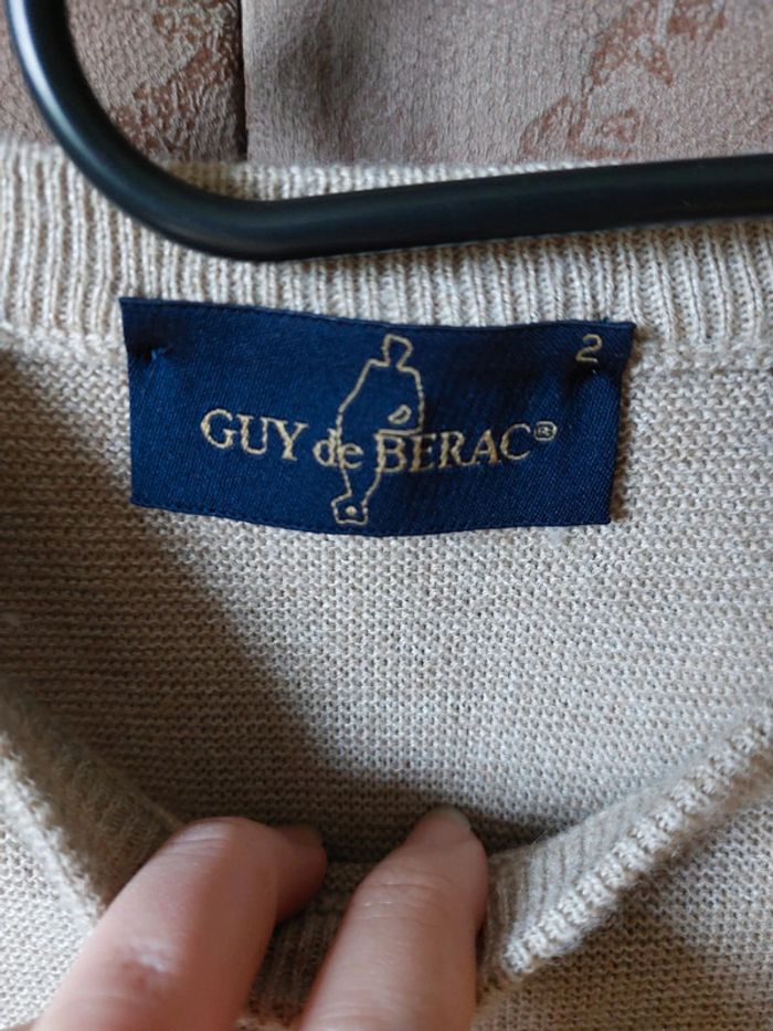 Pull beige guy de berac taille m - photo numéro 2