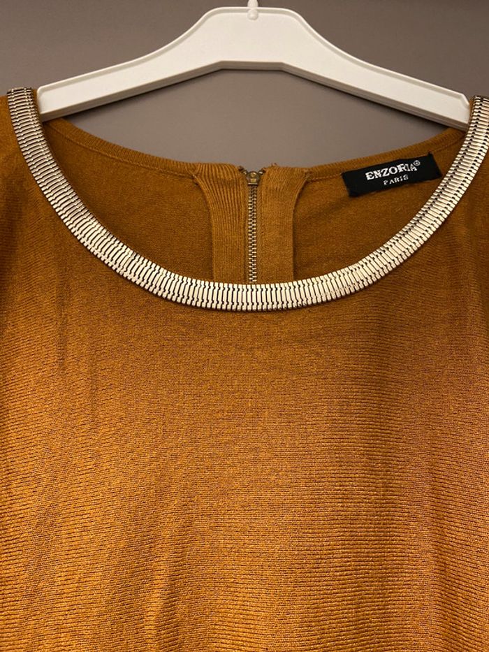 Robe pull moutarde