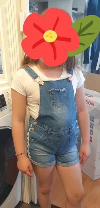 Combi short en jeans Orchestra 7 ans