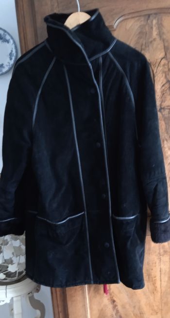 Manteau peau lainée
