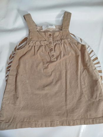 Robe zara velours côtelé beige 24 mois 94 cm