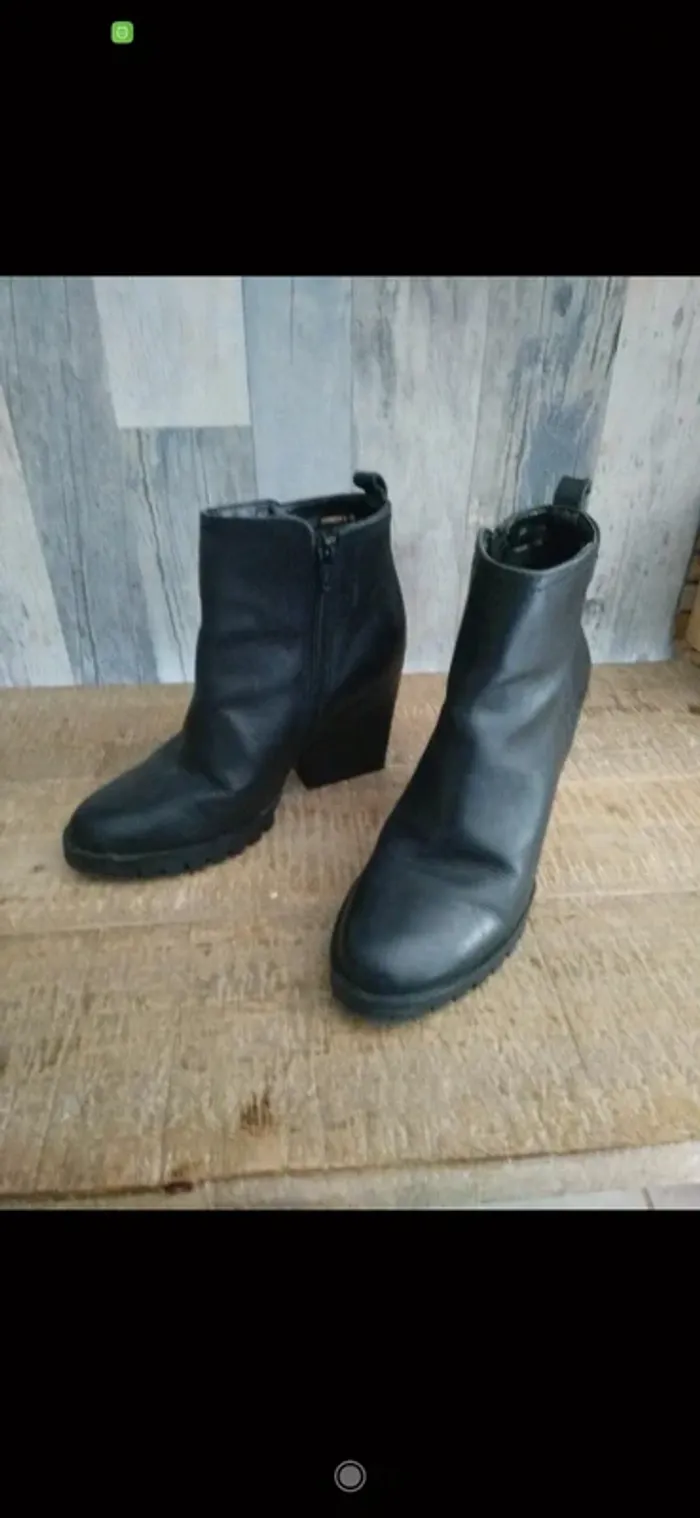 Bottines noires Mango 36 - photo numéro 2