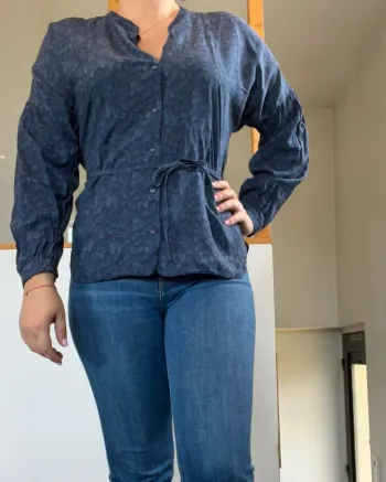 Blouse bleu et violette comptoir des cotonniers