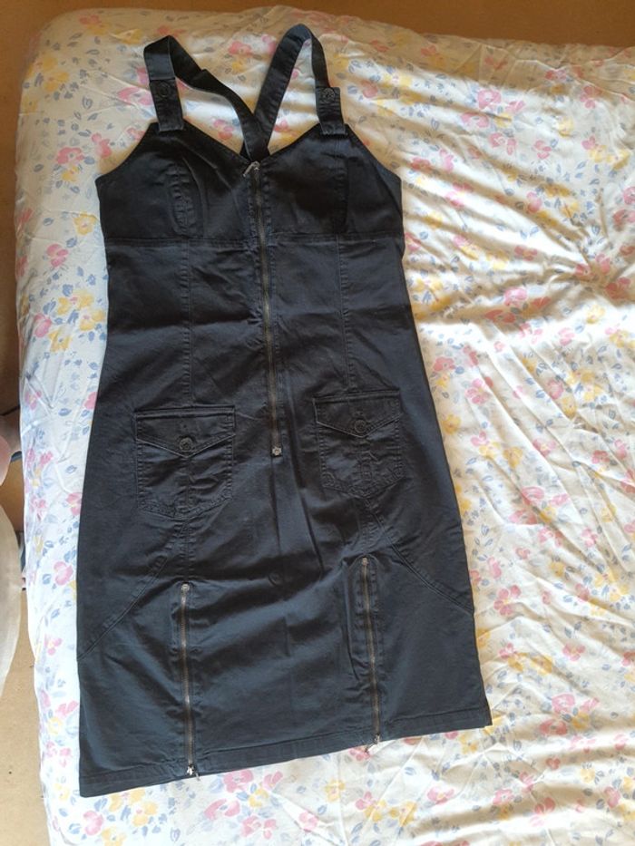 robe noire type salopette marque fleur de sel 38/40 - photo numéro 2