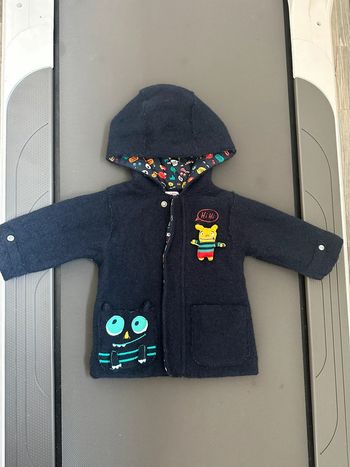 Veste marine en laine bébé garçon 6 mois Dpam