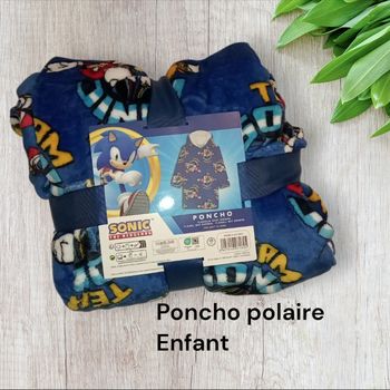 7/14  ans Poncho polaire sonic