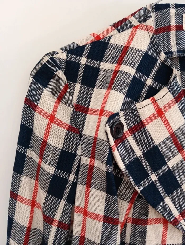 Veste à carreaux vintage Jousse taille 38 - photo numéro 4