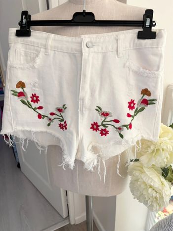 Short jean Blanc