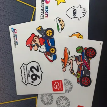 Planche de stickers Mario Kart