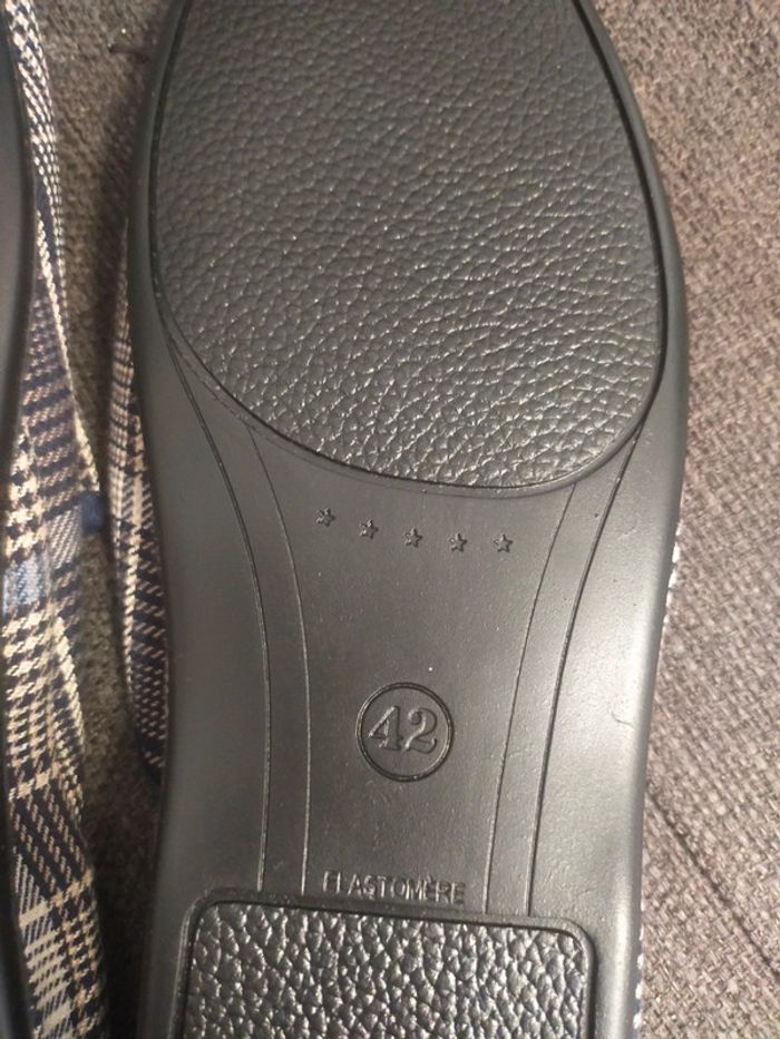 Chaussons homme T 42 neufs carreaux bleu - photo numéro 10
