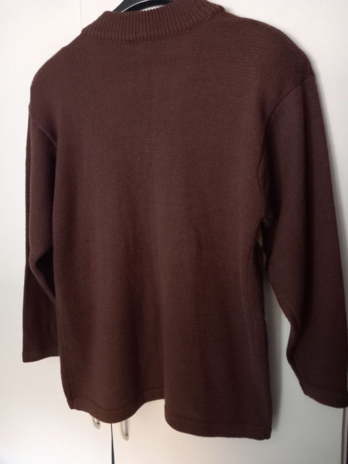 Veste tricot  marron - photo numéro 2