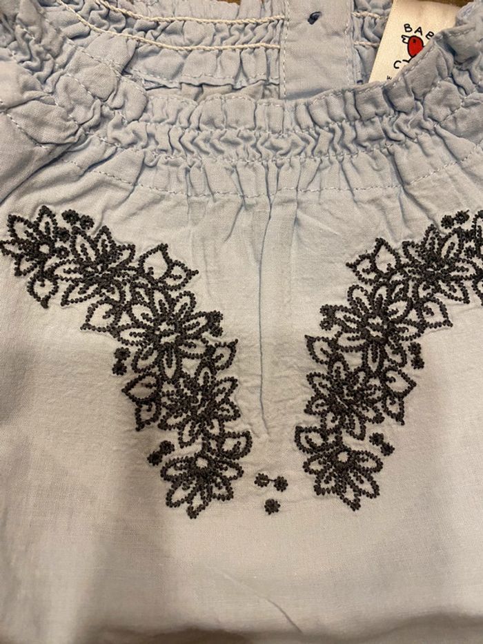 Tunique bleu clair brodée baby club 2 ans - photo numéro 2