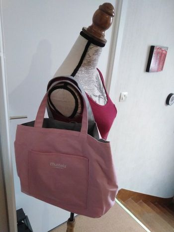 Sac besace, sac à langer mustela rose, gris réversible, maternité, sortie