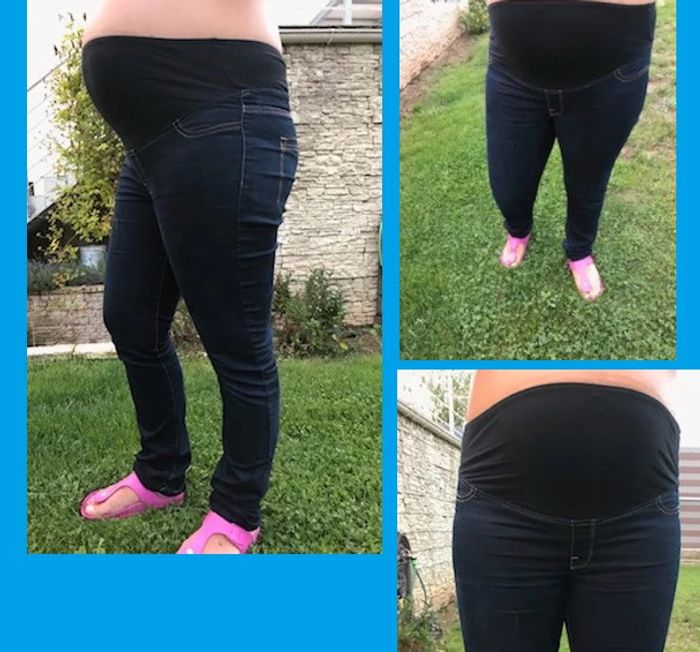 Pantalon de maternité bleu foncé effet jeans T: 42 - photo numéro 3