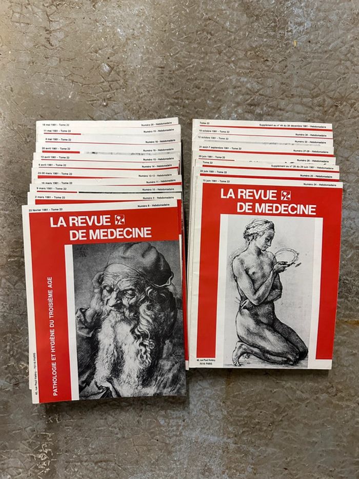 Lot de revues tomme 22 médecine thérapeutique