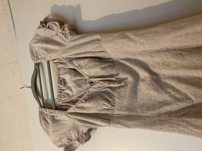 Robe crème lin - photo numéro 2