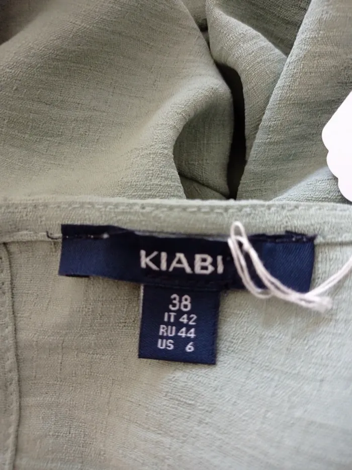 Magnifique robe trapèze babydoll vert amande vert d'eau T.M Kiabi - photo numéro 4