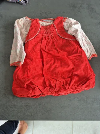 Robe avec tee shirt manche longue 6 mois