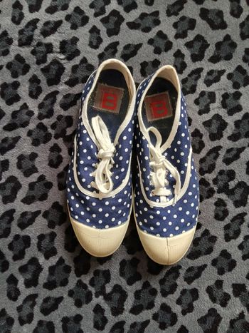 Tennis Bensimon B79 à pois blancs 37