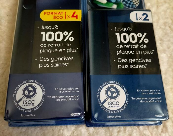 Lot 6 brossettes Oralb pro cross action Noir - photo numéro 2