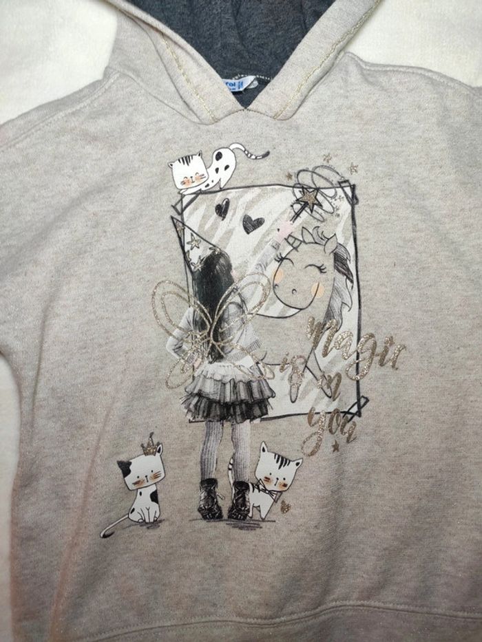 Pull fée licorne Mayoral 4 ans paillettes - photo numéro 2