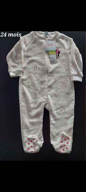Grenouillère blanche Minnie fille 24mois 
