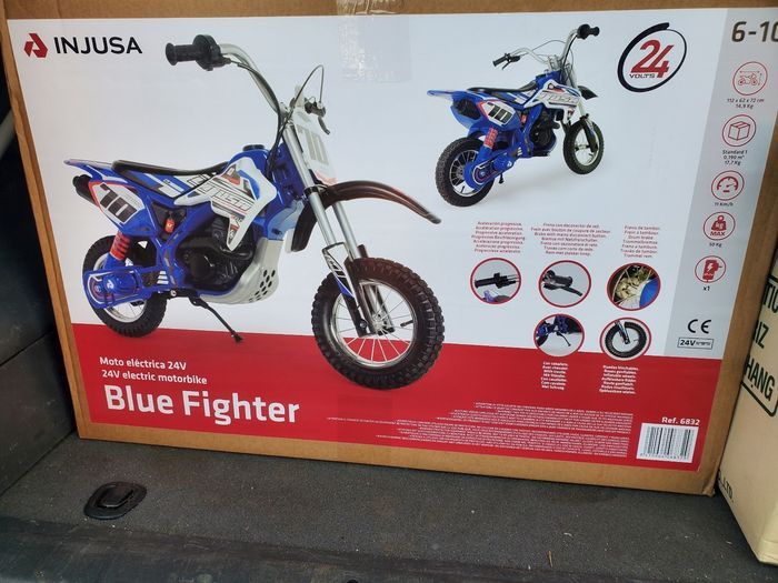 INJUSA - Moto Cross Blue Fighter 24V.