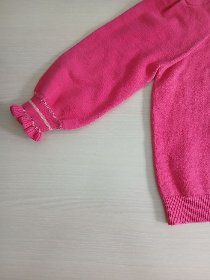 Pull fille en coton couleur fushia taille 2 ans marque tape a l oeil - photo numéro 5