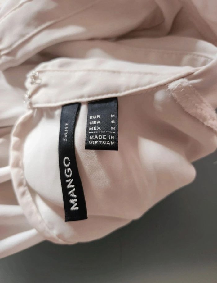 Magnifique Blouse Blanche Col Claudine de marque Mango et de taille 38 - photo numéro 6