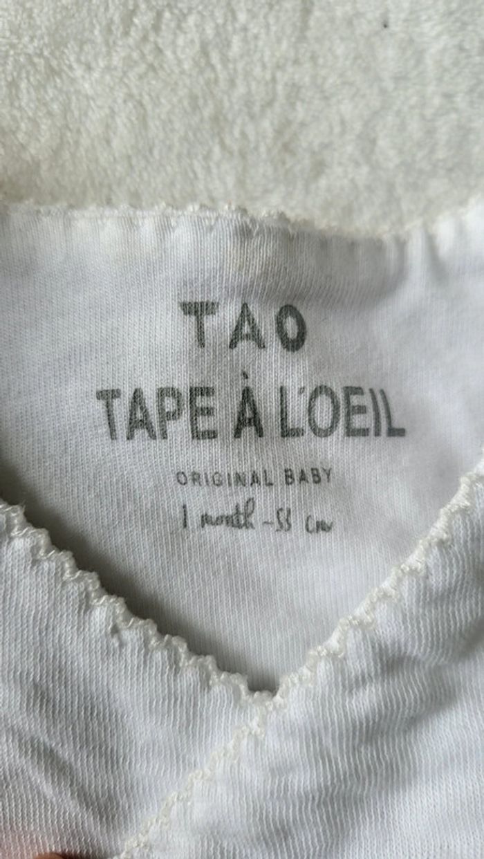 Ensemble gilet blanc TAO et legging gris foncé - photo numéro 2