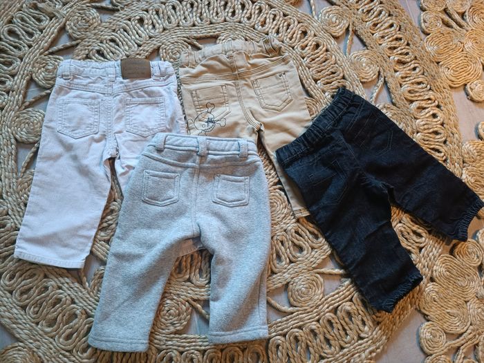 Lot 4 pantalons garçon 9 mois - photo numéro 3