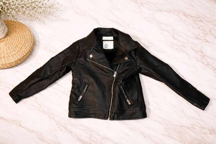 Veste simili cuir noir