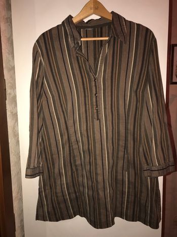 tunique manches 3/4 rayée