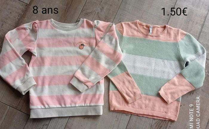 Lot de 2 pulls 8 ans fille