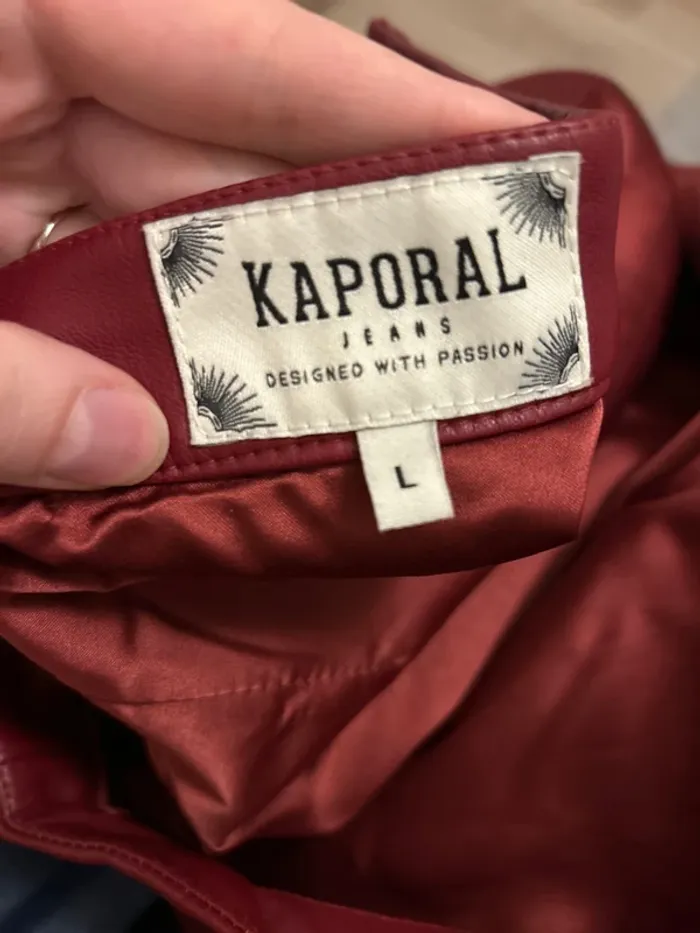 Jupe portefeuille similicuir bordeaux Kaporal - photo numéro 4