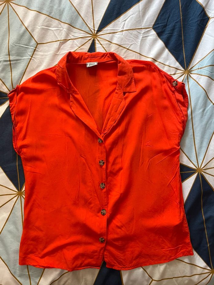Chemise MC femme orange Pimkie taille S