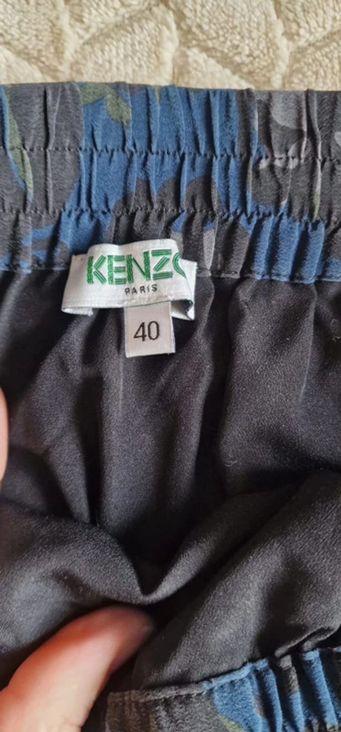 Mini jupe Kenzo en soie taille elastiquée et poches taille 40 - photo numéro 5