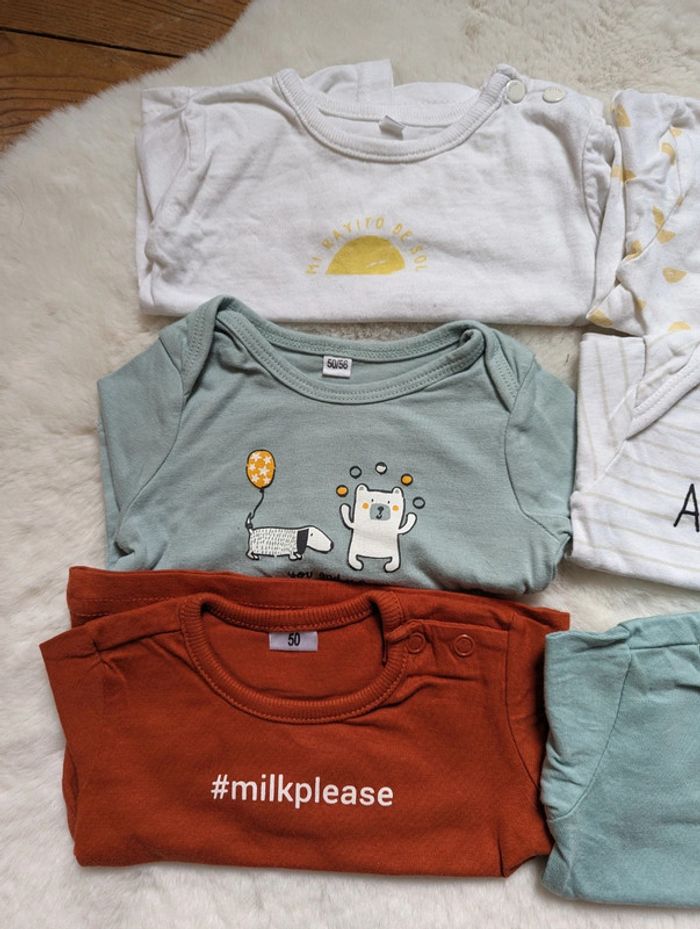 Lot de 6 t-shirts naissance/1 mois - photo numéro 3