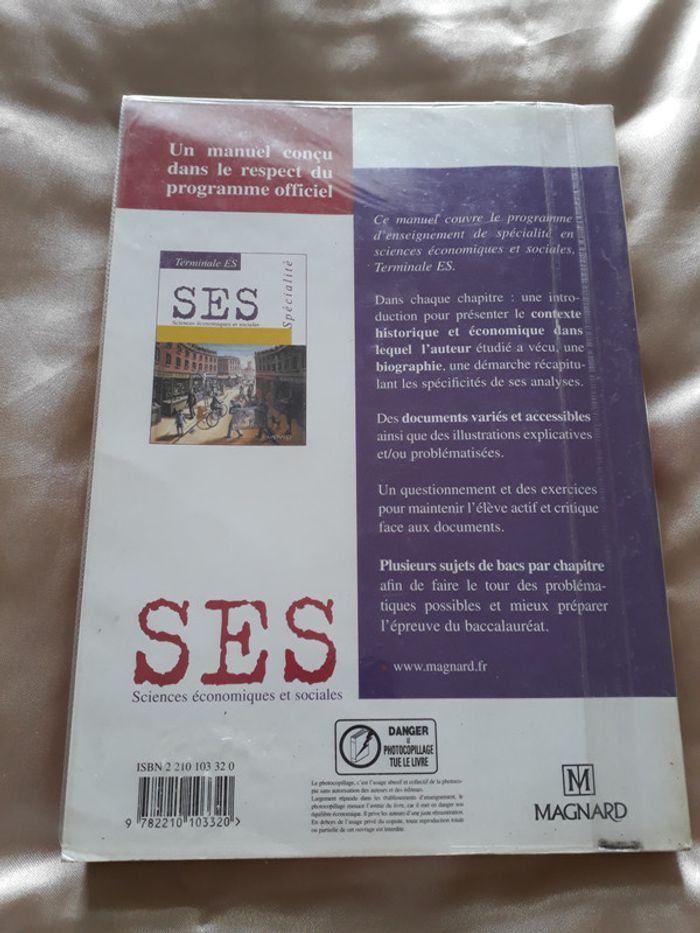 Livre SES -Terminale ES - photo numéro 2