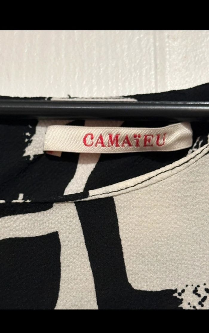 Blouse Camaïeu noir & blanche taille 40 - photo numéro 6