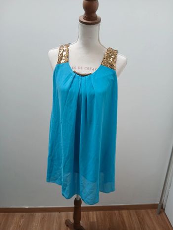 Robe bleu courte taille unique