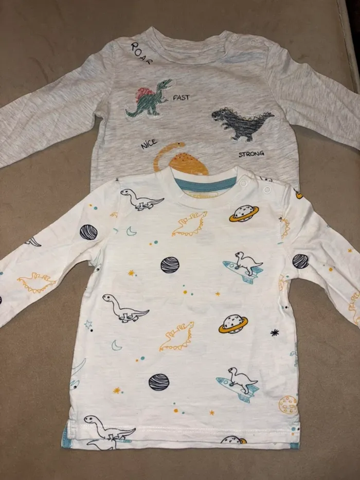 Lot de 2 tshirts manches longues