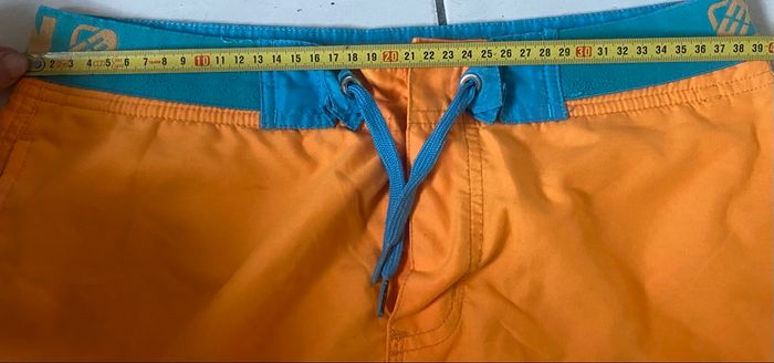 Short de bain »Freegun »orange et bleu turquoise - photo numéro 3