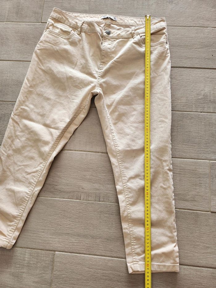 Pantalon court 7/8eme Pantacourt beige taille 44 Fashion private company women très bon état - photo numéro 5