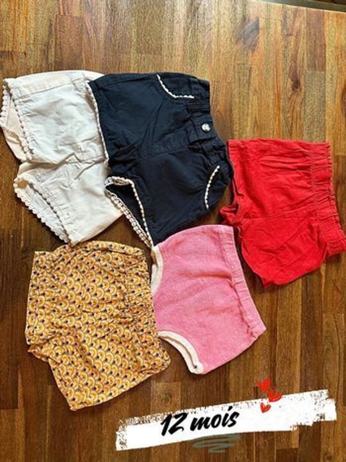 Lot shorts été 12 mois