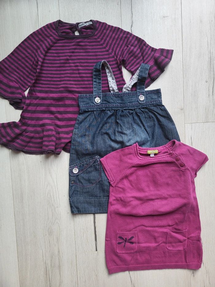 Lot de 3 robes hiver fille 3ans
